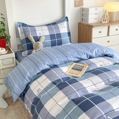 Modern Plaid Bedding Set Homeandso