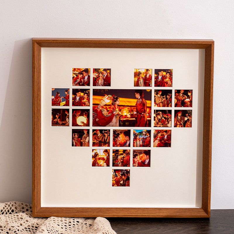 Herzförmiger Collage-Rahmen