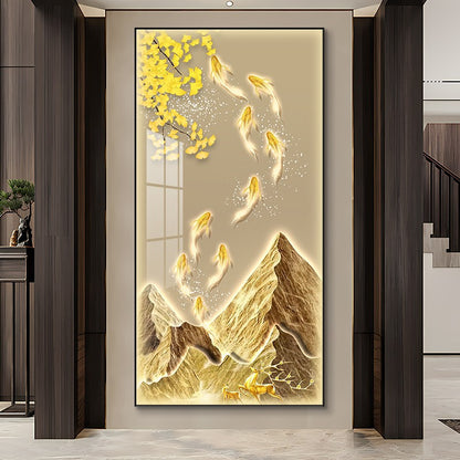 LED Illuminated Koi Fish Canvas Art Homeandso