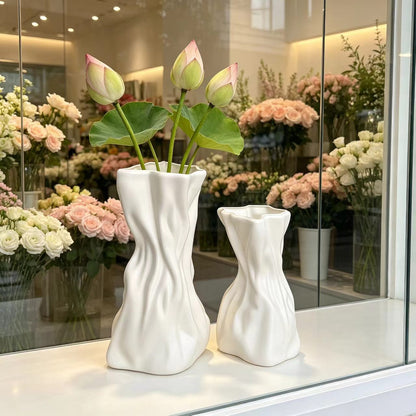 Contemporary Wave-Designed Flower Vase