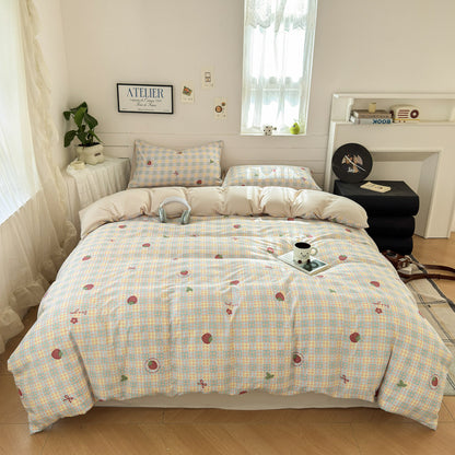 Playful Cartoon Animal-Themed Bedding Set Homeandso