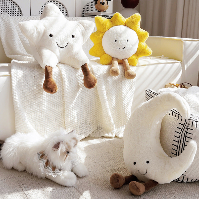 Plush Banana-Shaped Decorative Pillow