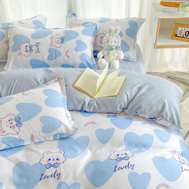 Fun Heart Print Bedding Set Homeandso