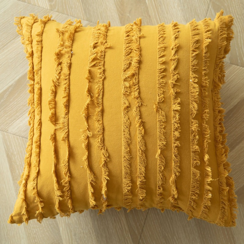 Textured Geometric Throw Pillow