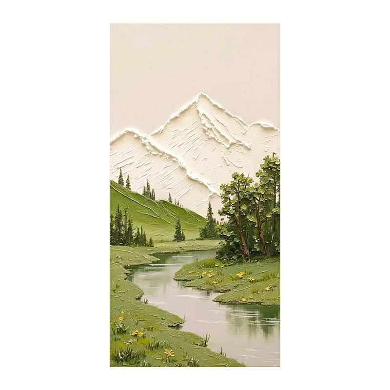 Textured Mountain Landscape Relief Canvas Art Homeandso