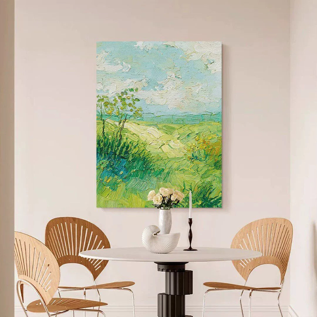 Textured Impressionistic Landscape Canvas Artwork Homeandso