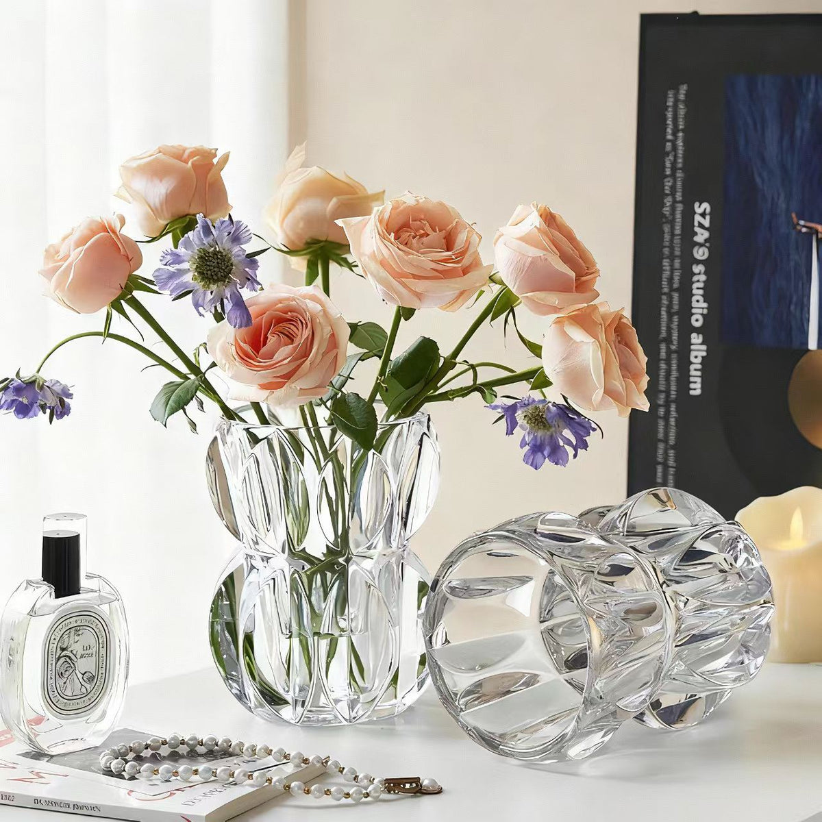 Elegante dekorative Kristallvase