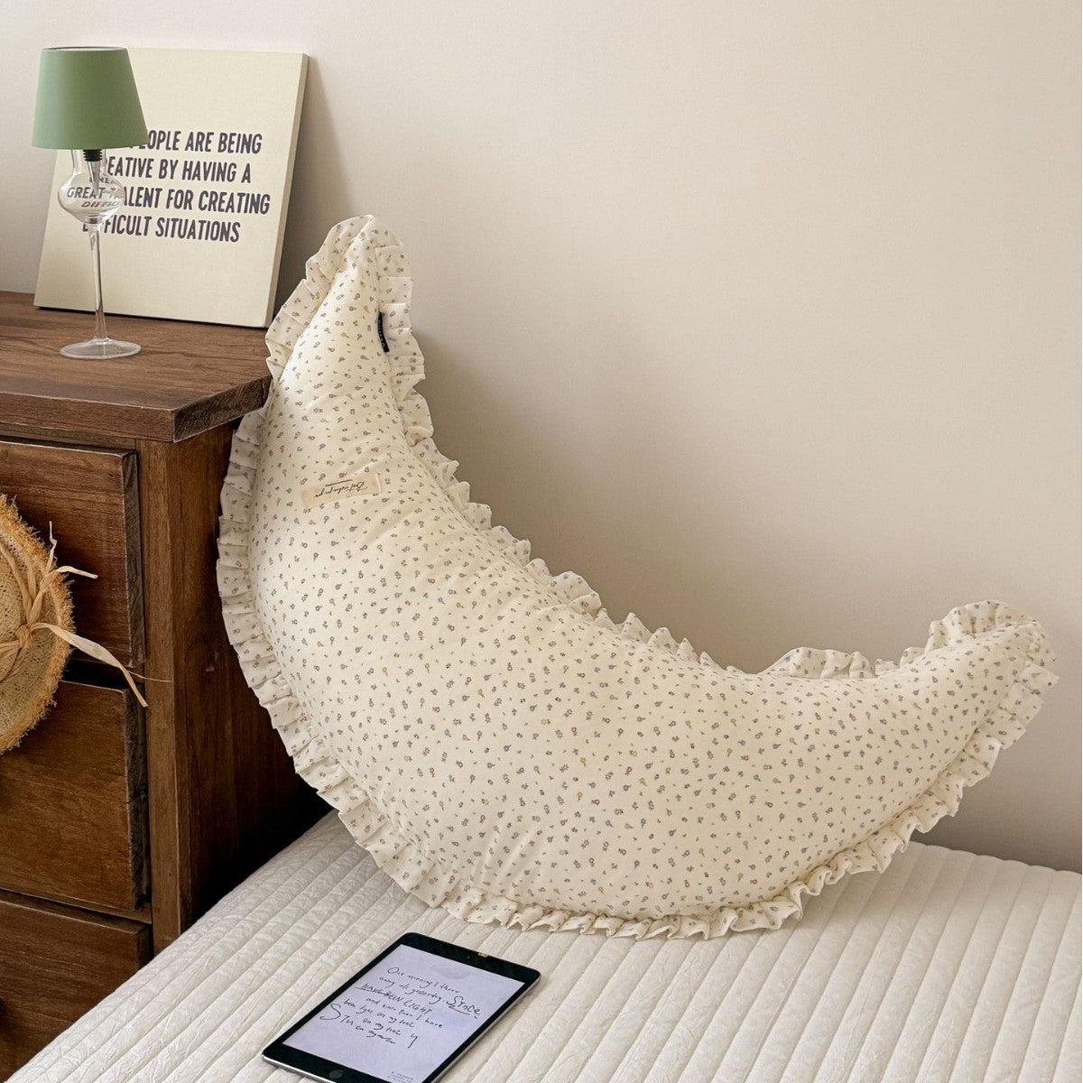 Decorative Moon Shaped Decorative Support Pillow Homeandso