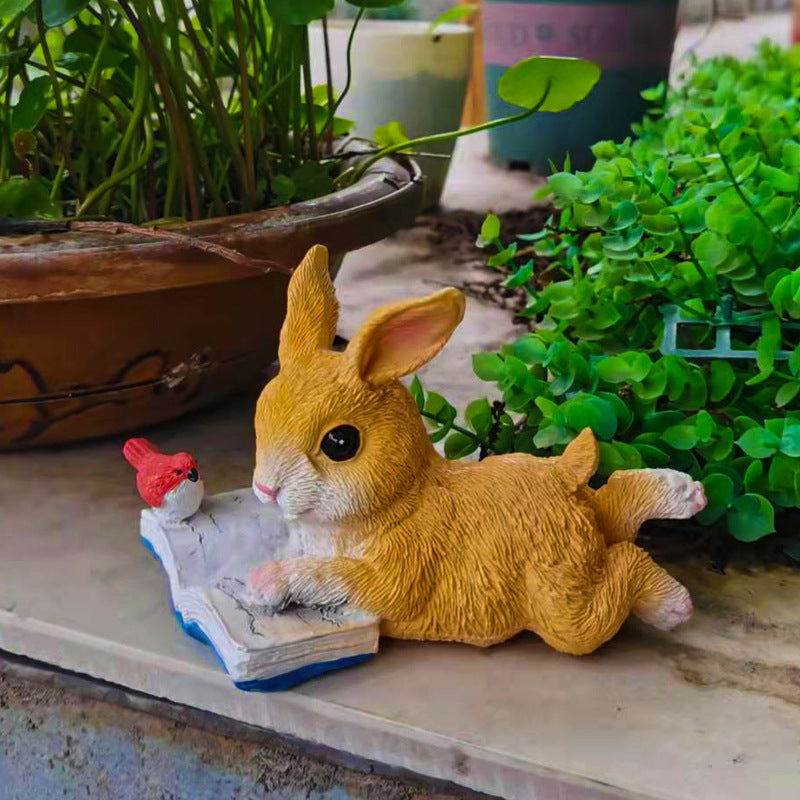 Delightful Bunny Figurine Homeandso
