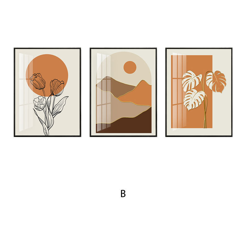 Framed Geometric Landscape Art Set Homeandso