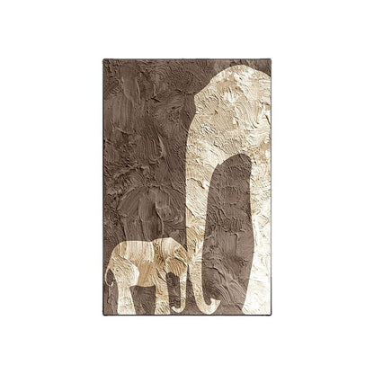 Textured Deer Silhouette Canvas Wall Art Homeandso