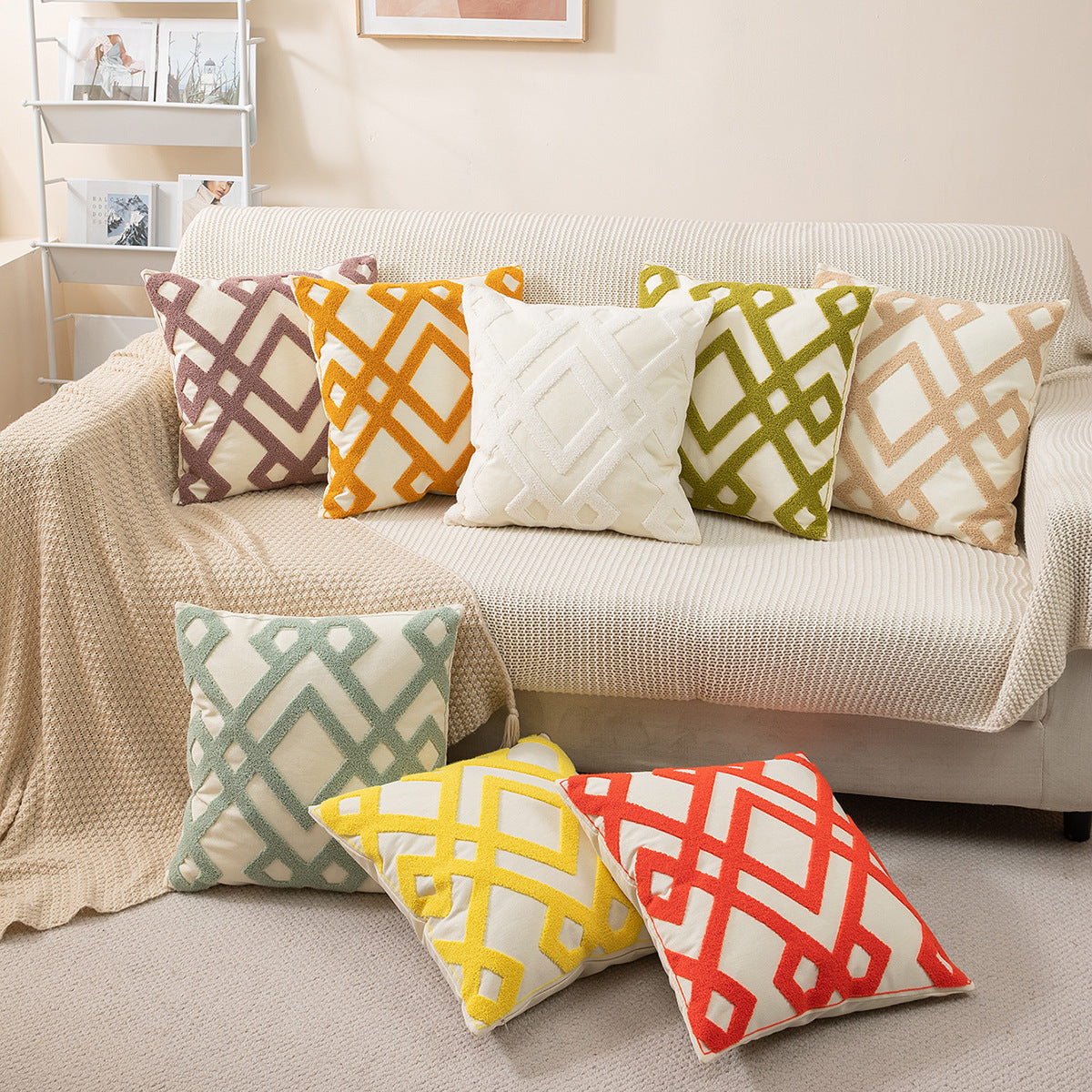 Geometrisches gemustertes Wurfpillow