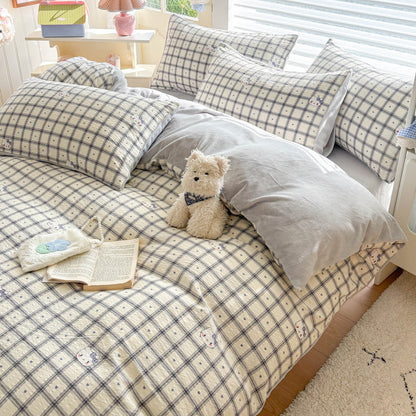 Playful Cartoon Print Duvet Cover Set Homeandso