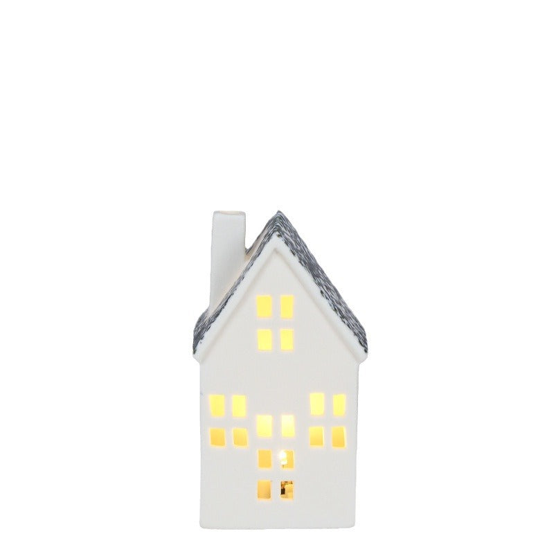 Ceramic Cottage Candle Holder Homeandso
