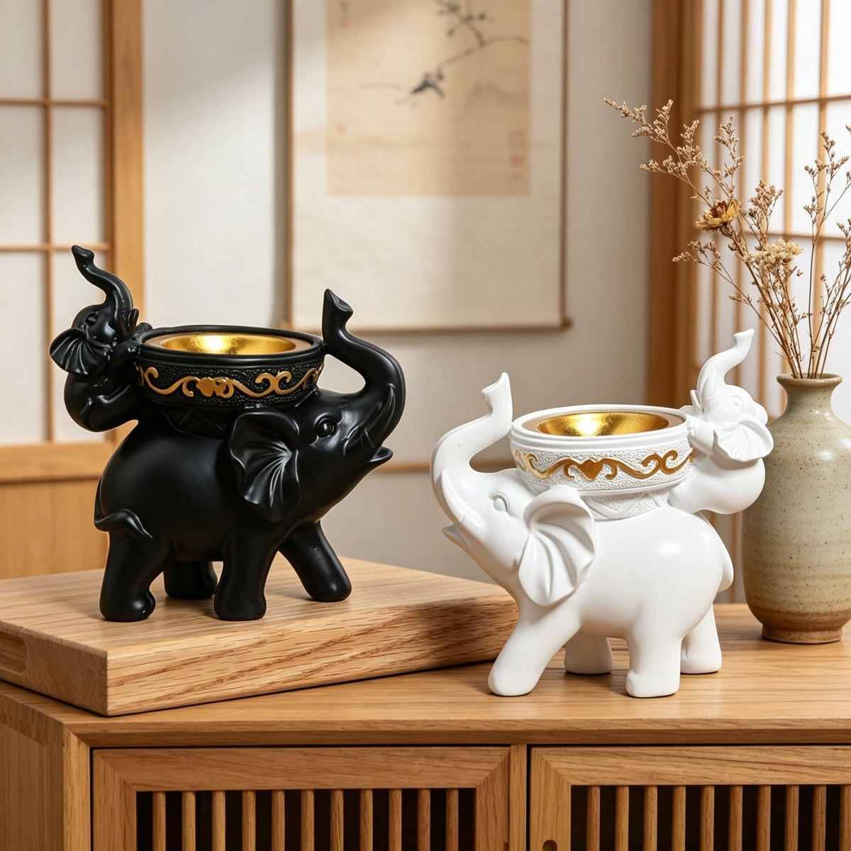 Elephant-Shaped Decorative Planter Homeandso