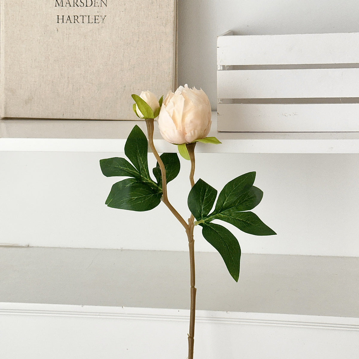 Lifelike Peony Floral Stem