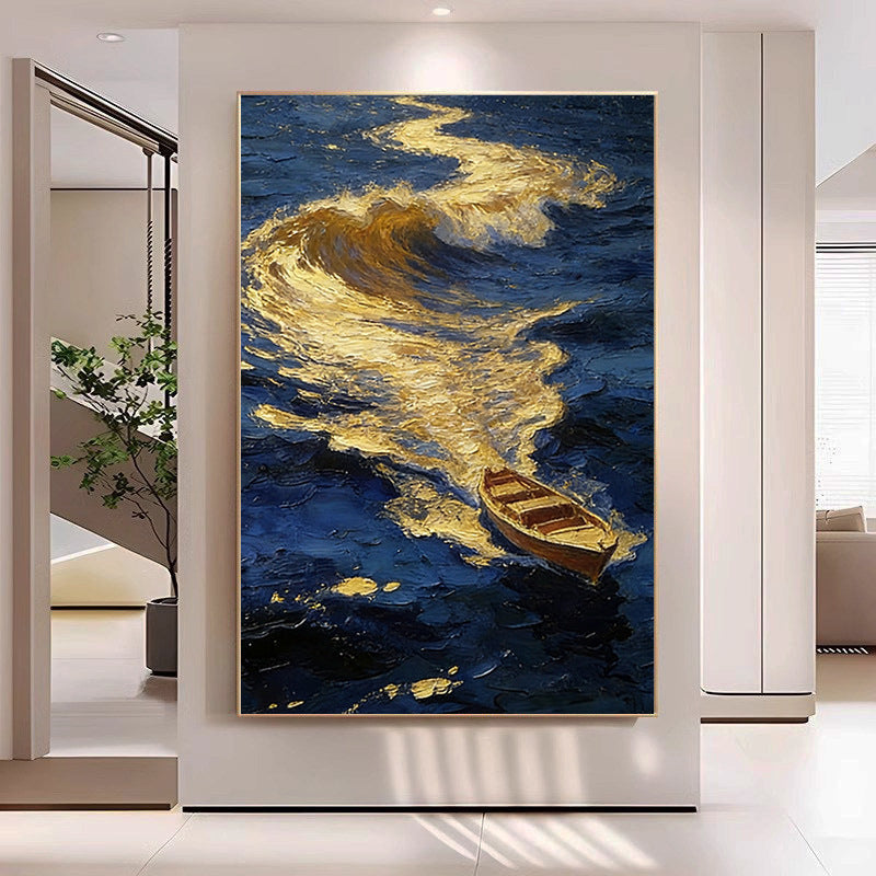 Impressionist Ocean Wave Canvas Art Homeandso