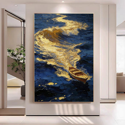 Impressionist Ocean Wave Canvas Art Homeandso