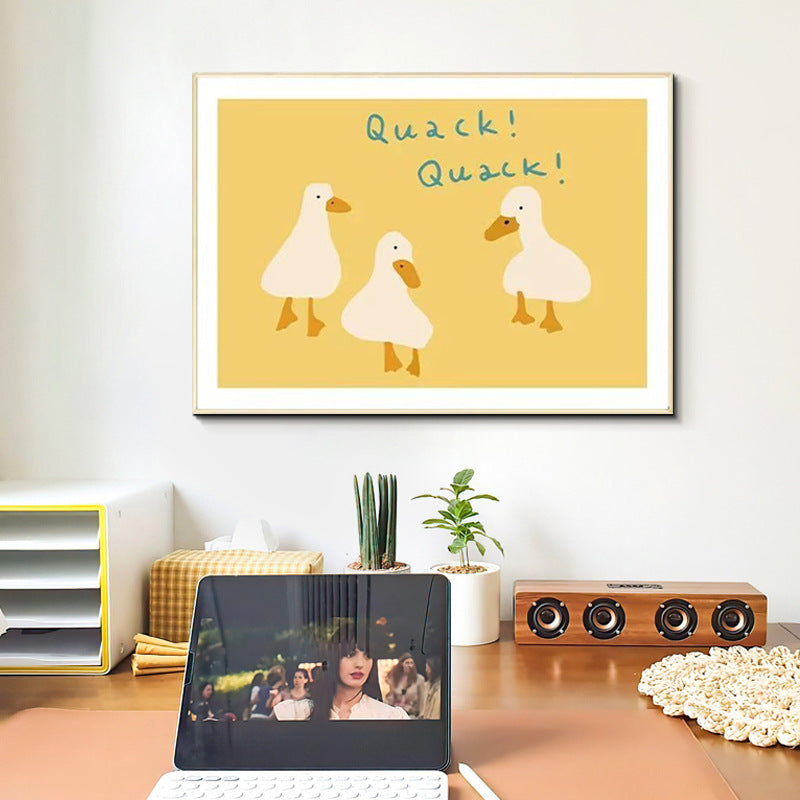 Whimsical Duck Family Framed Wall Art Homeandso