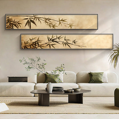 Bamboo-Inspired Horizontal Wall Art Homeandso