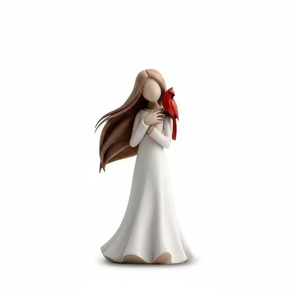Figurine Holding Bird Homeandso