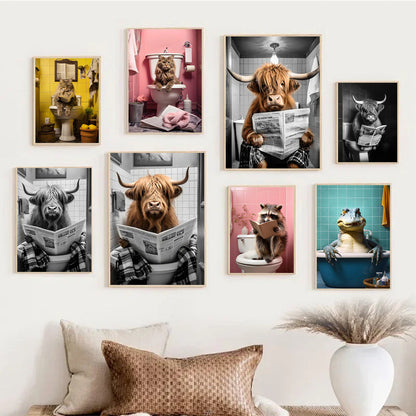 Humorous Animal-Themed Wall Art Print Homeandso