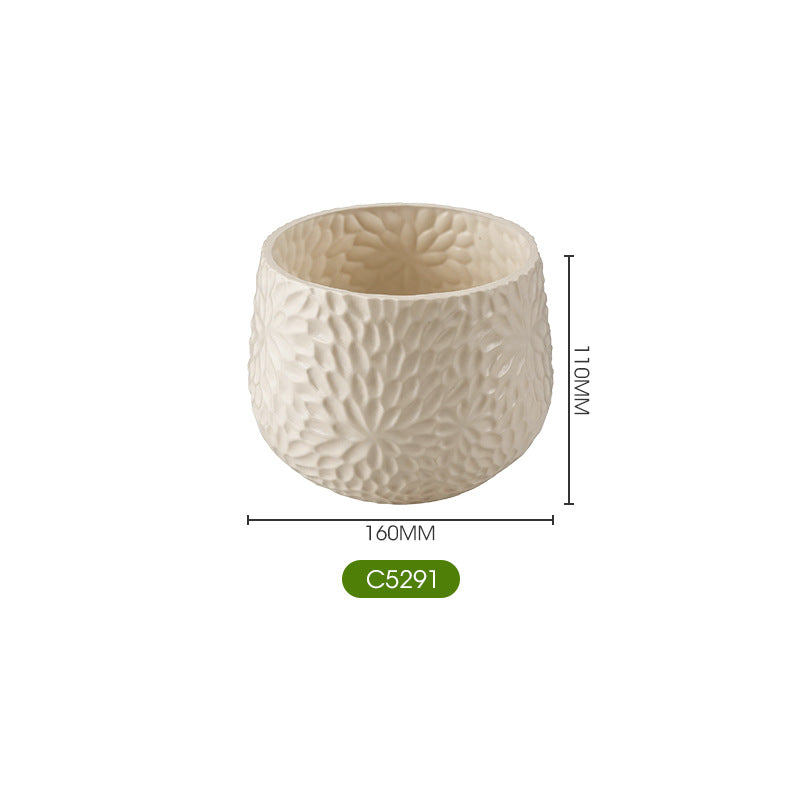 Textured Ceramic Flower Planter Homeandso