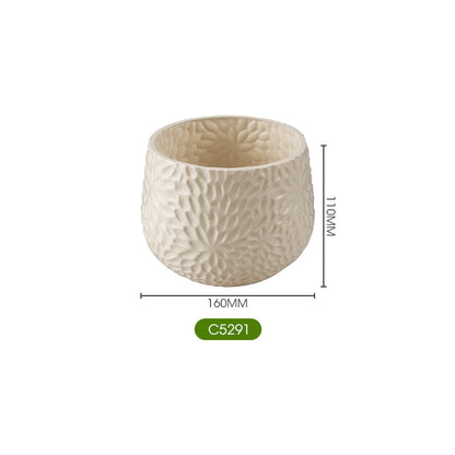 Textured Ceramic Flower Planter Homeandso