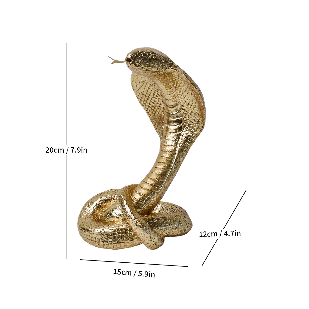 Decorative Cobra Figurine Homeandso
