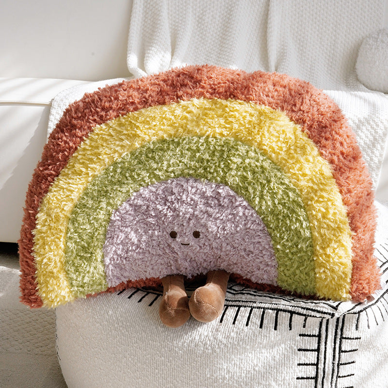 Plush Banana-Shaped Decorative Pillow