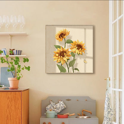Cat and Sunflower Framed Wall Art Homeandso