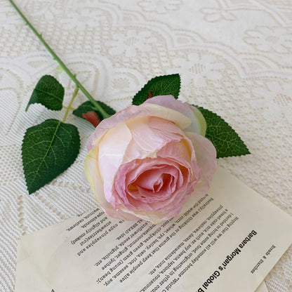 Realistic Long Stem Artificial Rose