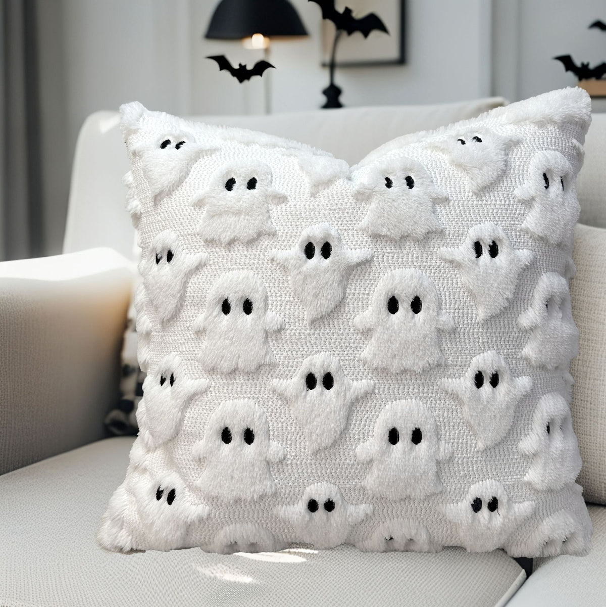 Ghost-Themed Accent Pillow