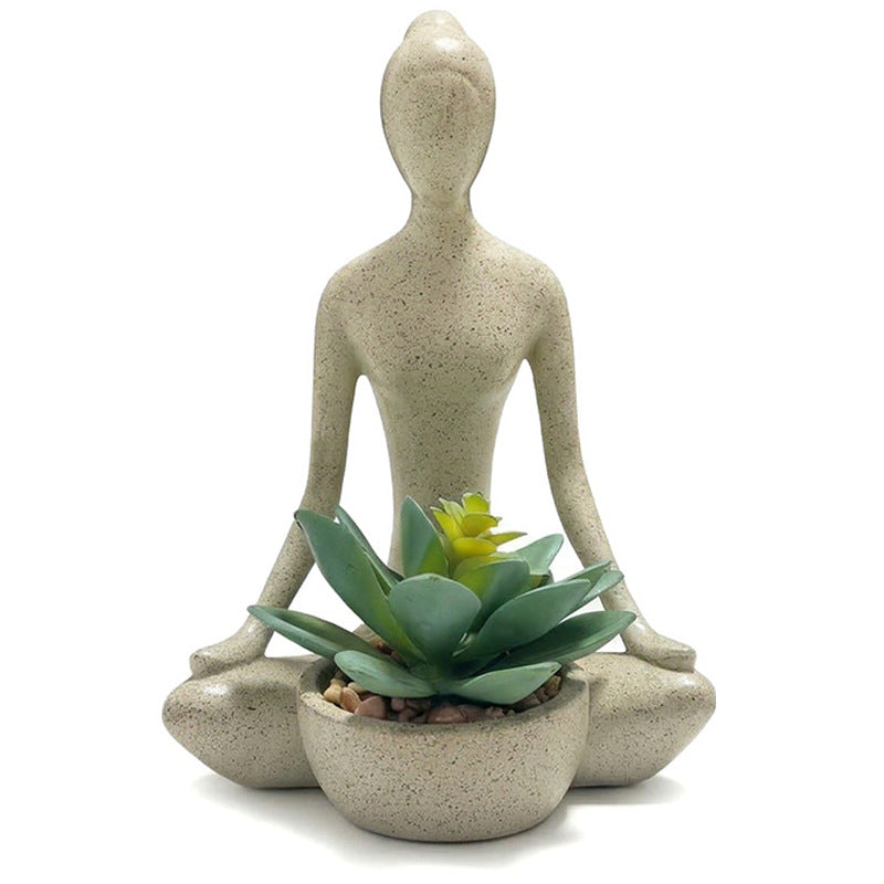 Zen-Inspired Figurine Planter