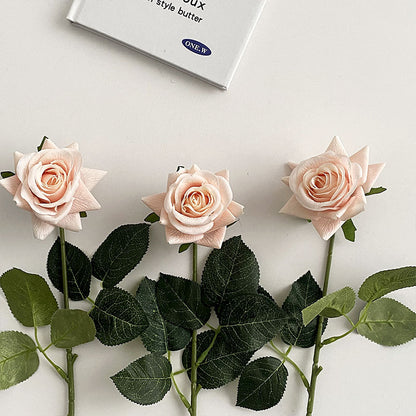 Realistic Faux Rose Stem Arrangement