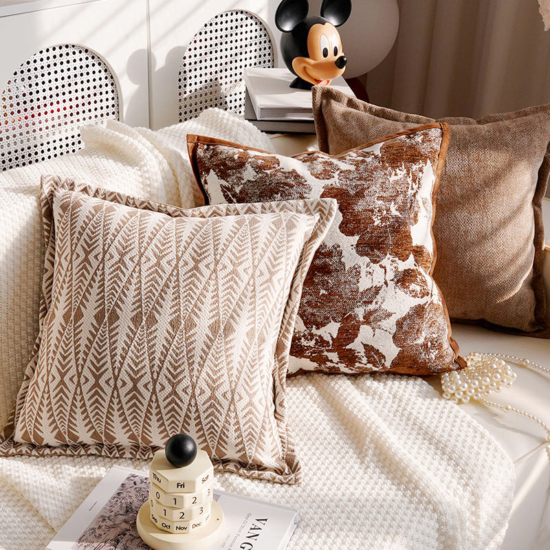 Decorative Floral Textured Lumbar Pillow