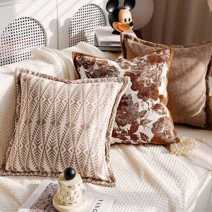 Decorative Floral Textured Lumbar Pillow