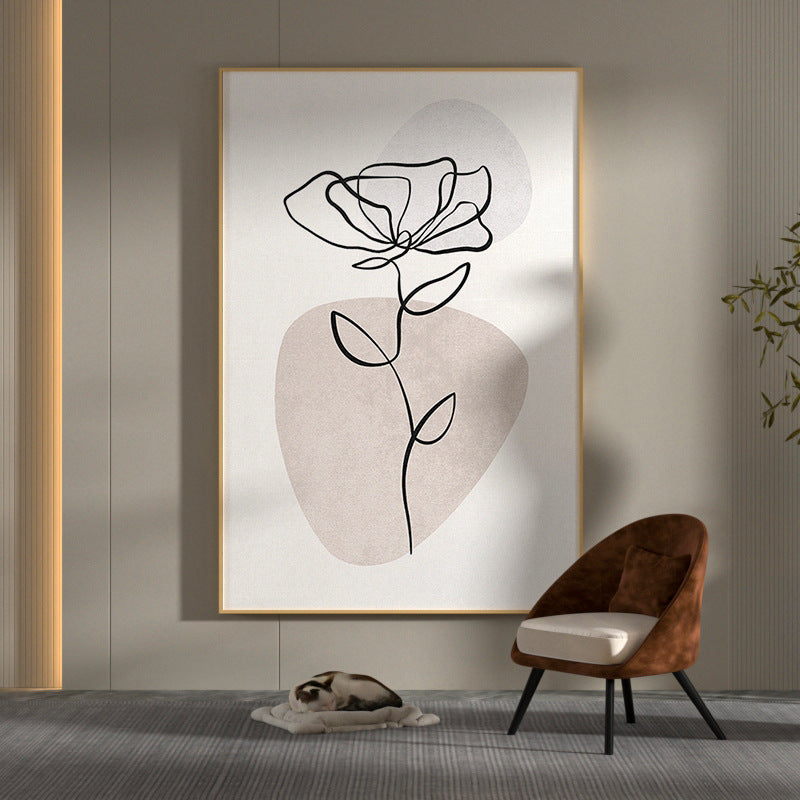 Elegant Line Drawing Floral Wall Art Homeandso