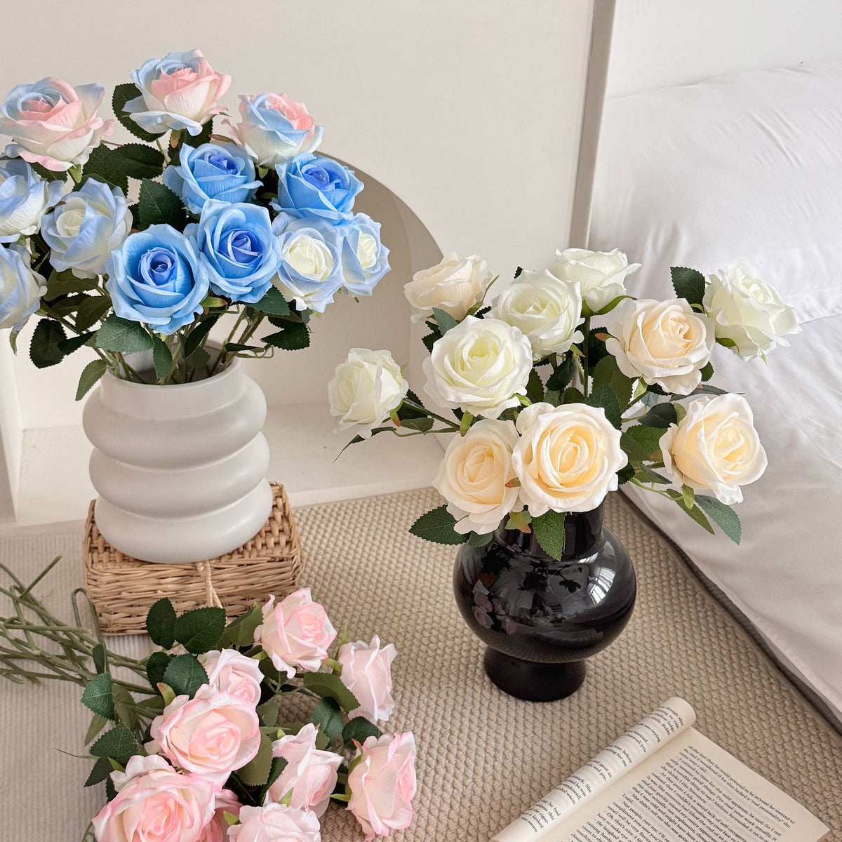 Premium Artificial Blue Rose Bouquet
