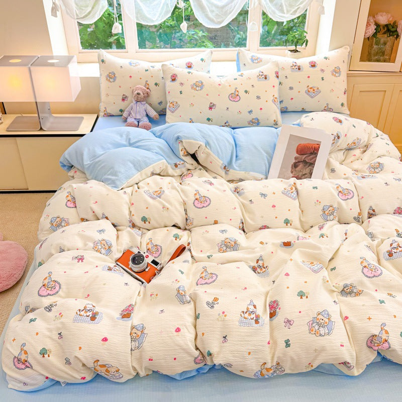 Playful Cartoon-Themed Bedcover Set