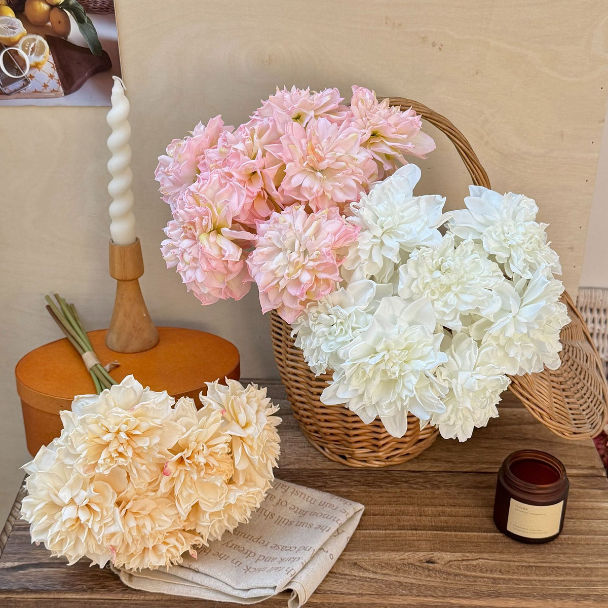 Realistic Blush Peony Bouquet