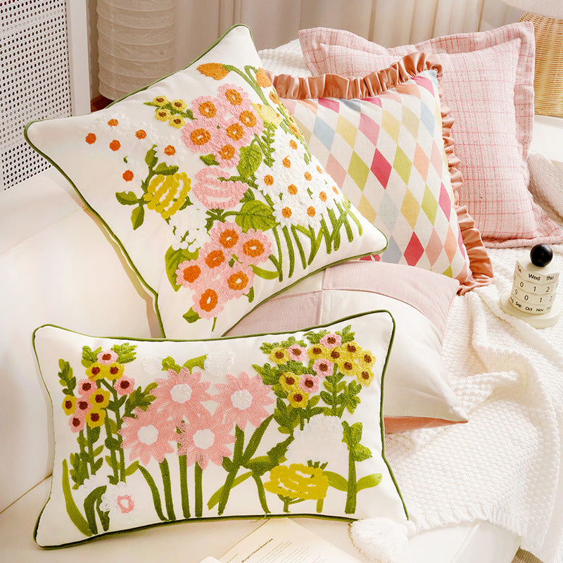 Decorative Plush Ruffled Throw Pillow