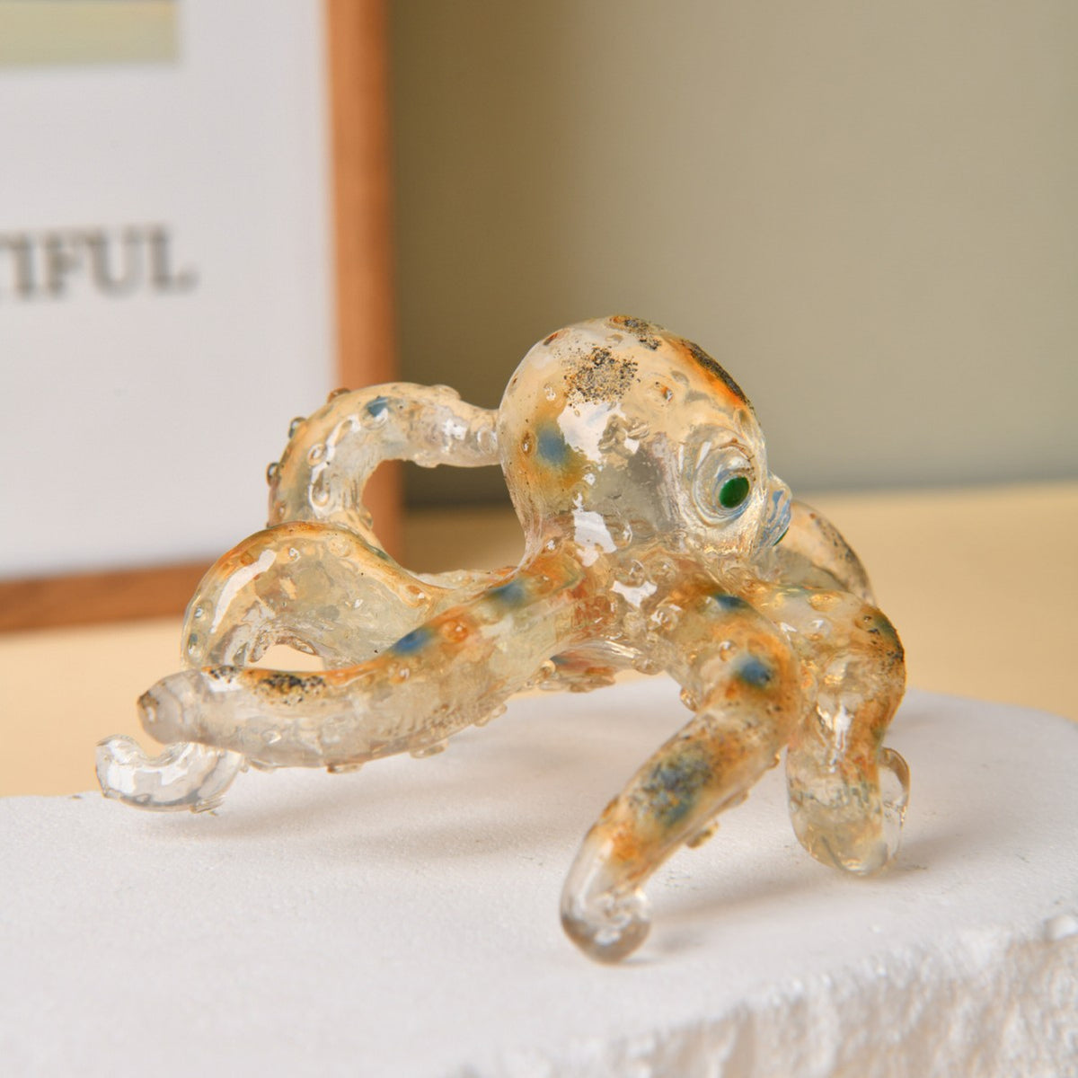 Decorative Glass Octopus Figurine Homeandso