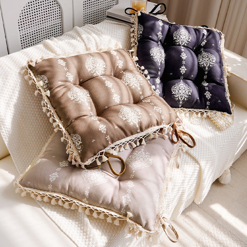 Decorative Tasseled Floor Cushion