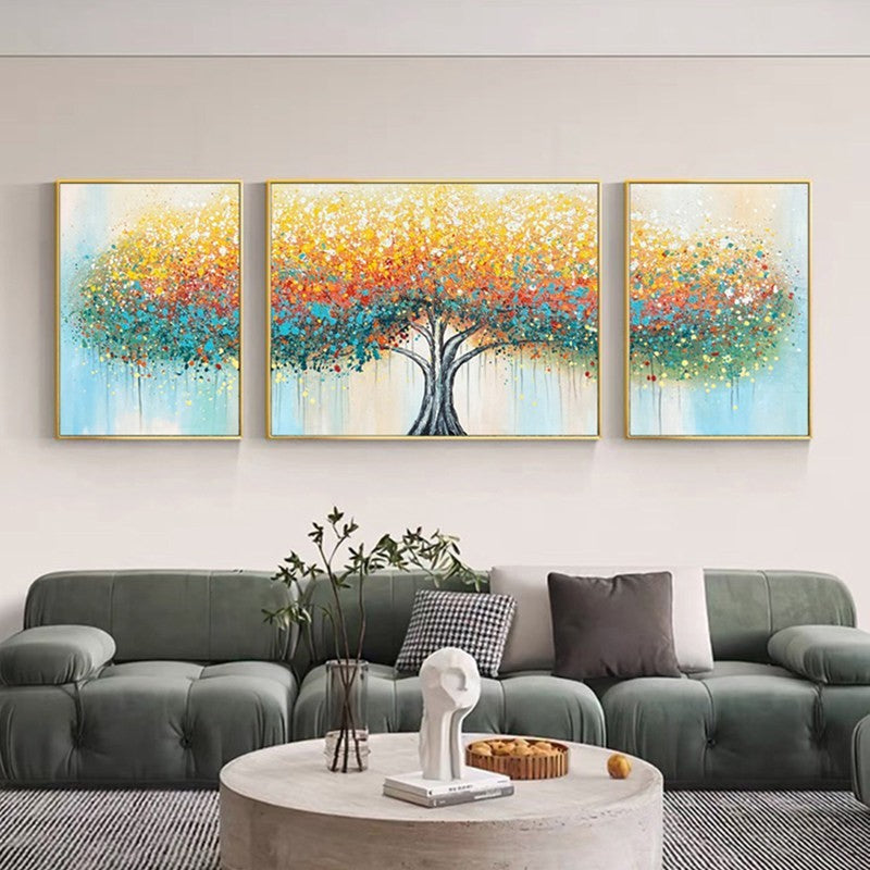 Abstract Tree Triptych Canvas Wall Art Homeandso