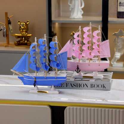 Decorative Nautical-Inspired Sailing Ship Model Homeandso