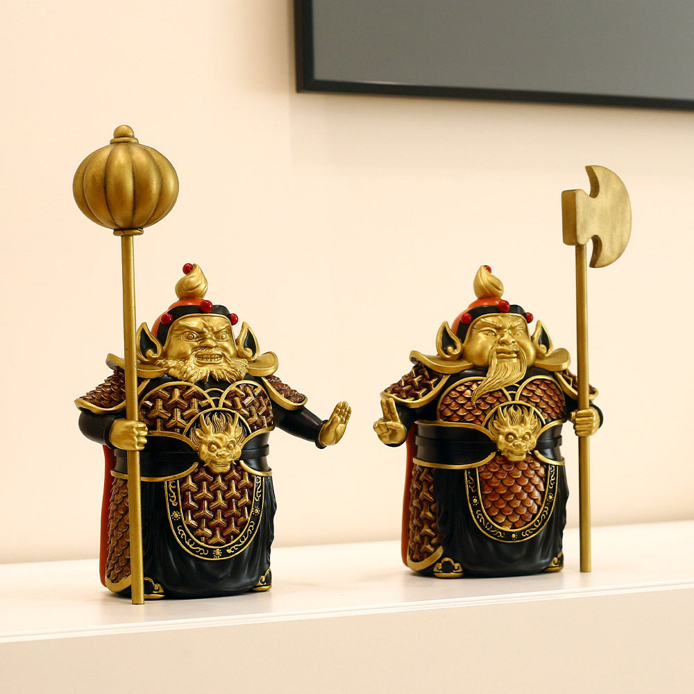 Handcrafted Guardian Deity Figurine Set Homeandso