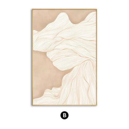Abstract Wavy Line Framed Wall Art Homeandso