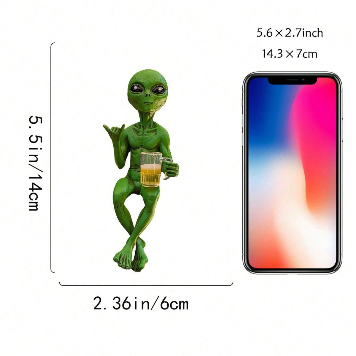 Alien Figurine Phone Holder Homeandso