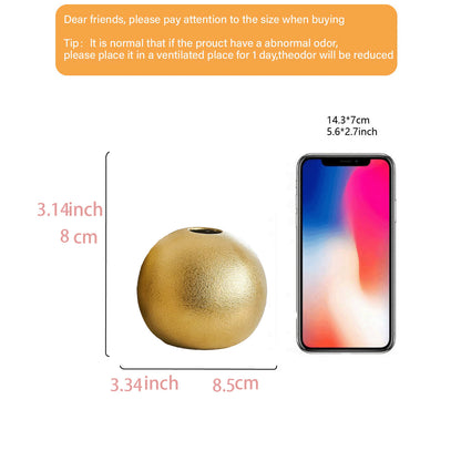 Decorative Gold Sphere Vase Homeandso